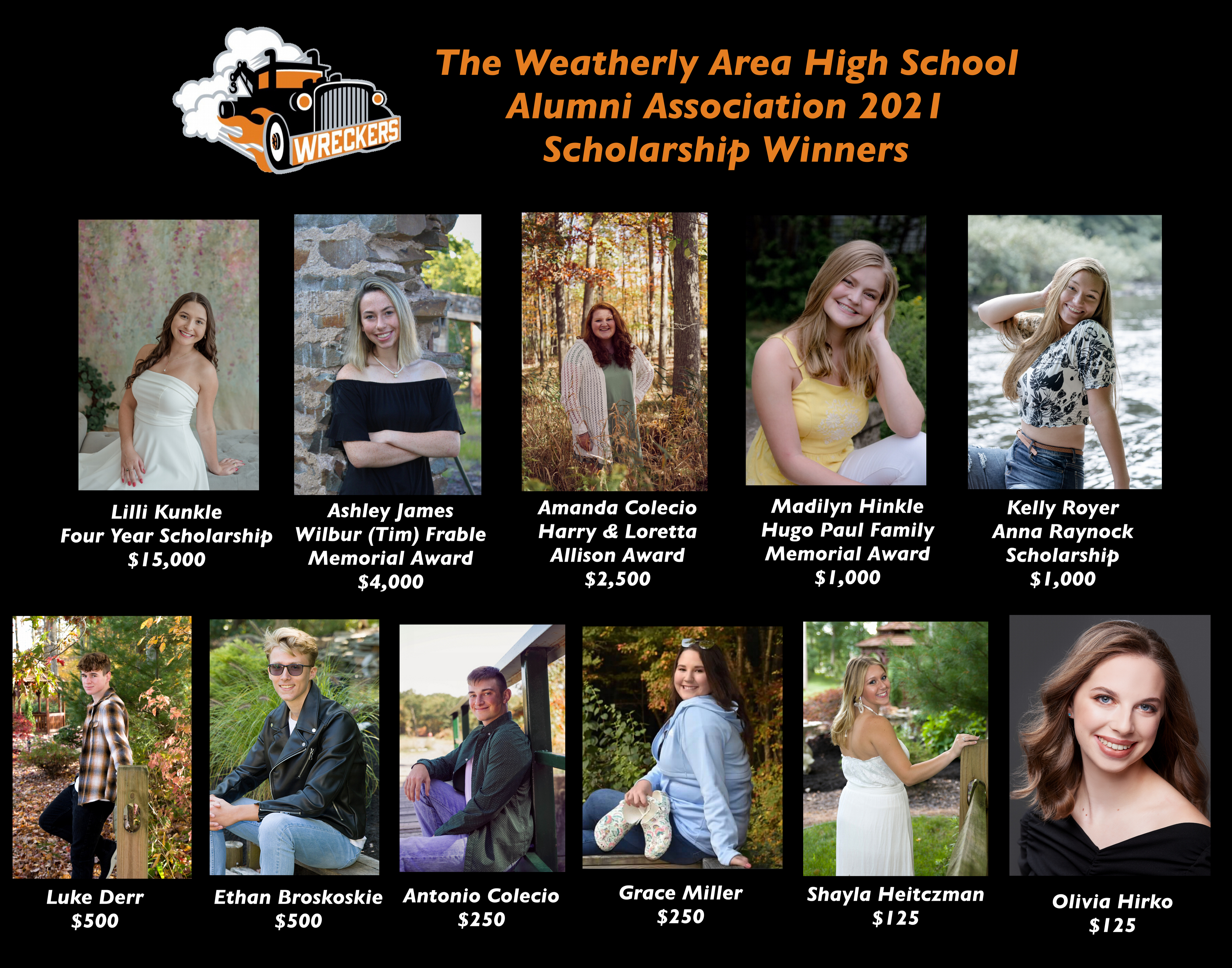 Alumni Scholarship winners